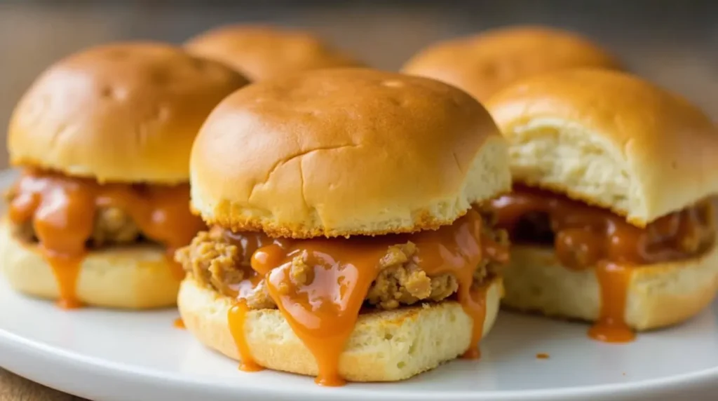 Buffalo chicken sliders