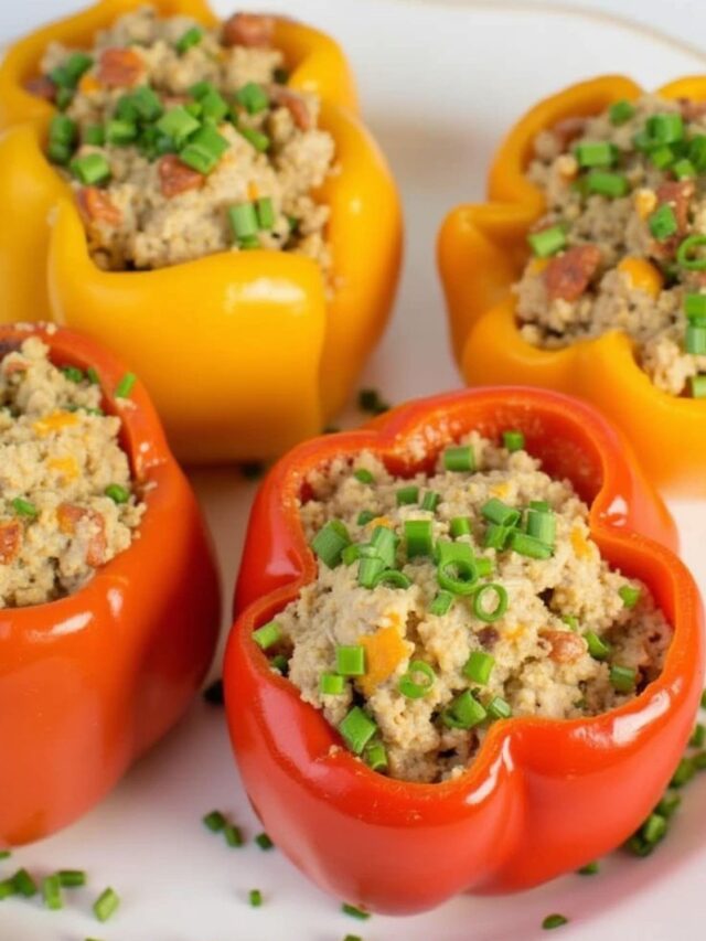 Ground Turkey Stuffed Peppers