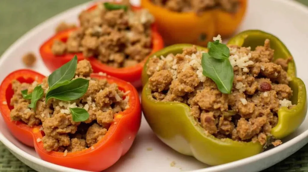 Ground Turkey Stuffed Peppers