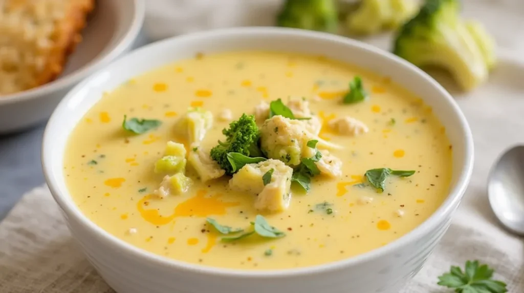 The Best Chicken Broccoli Cheese Soup Recipe