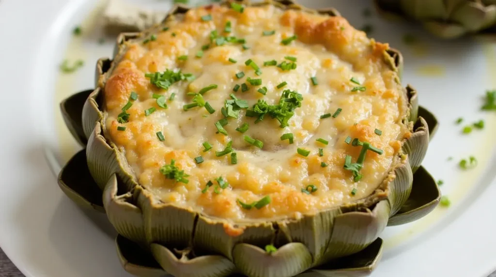 Stuffed Artichoke Recipe with Garlic and Parmesan